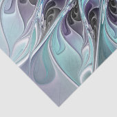 Abstracte matige bloem met blauw tissuepapier (Detail)