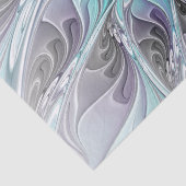 Abstracte matige bloem met blauw tissuepapier (Detail)