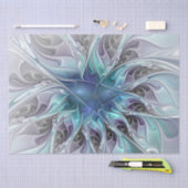 Abstracte matige bloem met blauw tissuepapier (Craft)