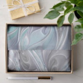 Abstracte matige bloem met blauw tissuepapier (Geschenk)