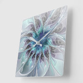 Abstracte matige bloem met blauw vierkante klok (Hoek)