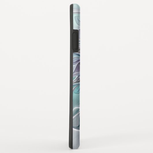 Abstracte matige fractale ventilator met blauw mon Case-Mate iPhone case (Achterkant/rechts)