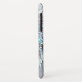 Abstracte matige fractale ventilator met blauw mon Case-Mate iPhone case (Achterkant/links)