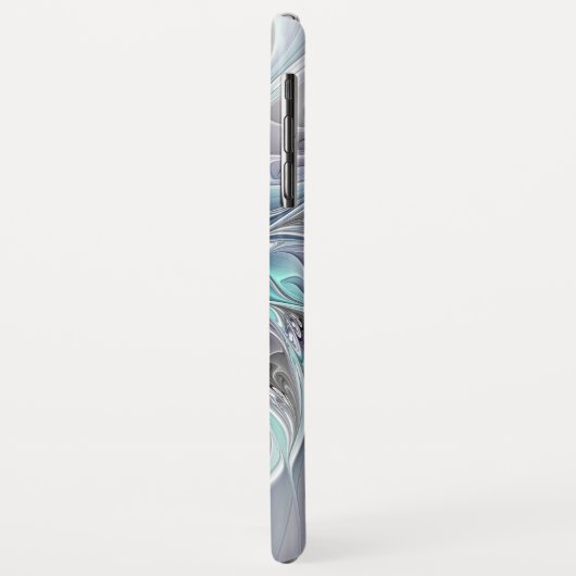 Abstracte matige fractale ventilator met blauw mon Case-Mate iPhone case (Achterkant/links)