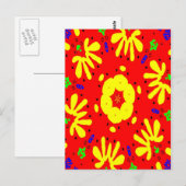 Abstracte Matisse-stijlvormen Briefkaart (Voorkant / Achterkant)