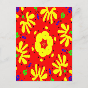 Abstracte Matisse-stijlvormen Briefkaart