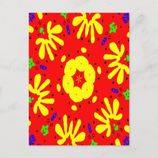Abstracte Matisse-stijlvormen Briefkaart (Voorkant)