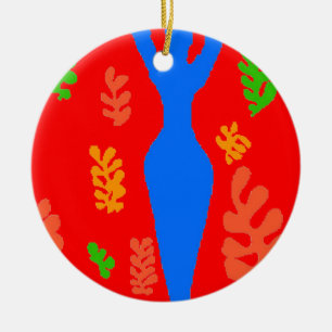 Abstracte Matisse-stijlvormen Keramisch Ornament