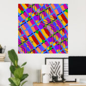 Abstracte Matisse Style Shapes, Poster (Thuiskantoor)