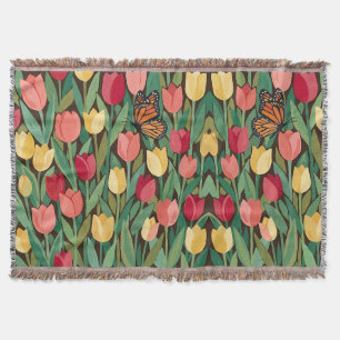 Abstracte Matisse Tulp Vlinder Dekens Deken