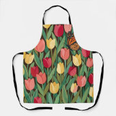 Abstracte Matisse Tulpen Vlindertuin Schort (Voorkant)