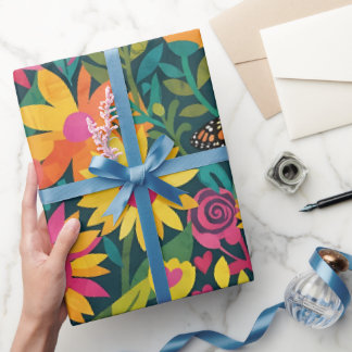 Abstracte Matisse Zonnebloem Monarch Inpakpapier