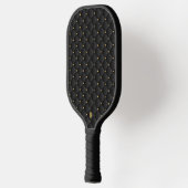 Abstracte matte zwarte vierkante textuur pickleball paddle (Links)