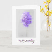 ABSTRACTE MAUVE FLOWER VERJAARDAG KAART (Gele Bloem)