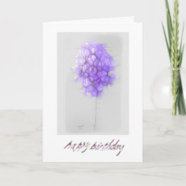 ABSTRACTE MAUVE FLOWER VERJAARDAG KAART