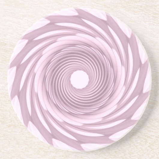 Abstracte Mauve Whirl Zandsteen Onderzetter (Voorkant)
