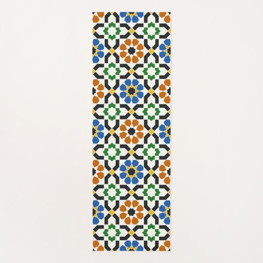 Abstracte mediterrane Tegels Yoga Mat (Voorkant)