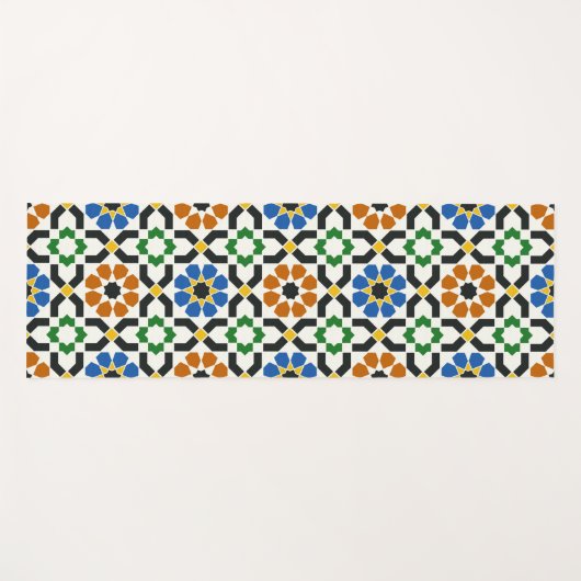 Abstracte mediterrane Tegels Yoga Mat (Voorkant (horizontaal))