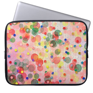 Abstracte meerkleurige achtergrond met blur bokehc laptop sleeve