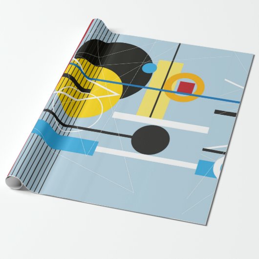 Abstracte meerkleurige achtergrond van geometrisch cadeaupapier (Uitgerold)