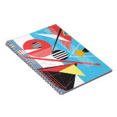 Abstracte meerkleurige achtergrond van geometrisch notitieboek (Rechterzijde)