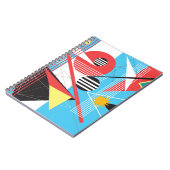 Abstracte meerkleurige achtergrond van geometrisch notitieboek (Linkerzijde)