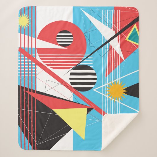 Abstracte meerkleurige achtergrond van geometrisch sherpa deken (Voorkant)