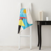 Abstracte meerkleurige achtergrond van geometrisch sherpa deken (In situ)