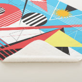 Abstracte meerkleurige achtergrond van geometrisch sherpa deken (3/4)