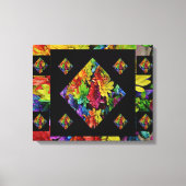 Abstracte, meerkleurige Floral Art (20 x 16) Canvas Afdruk (Voorkant)