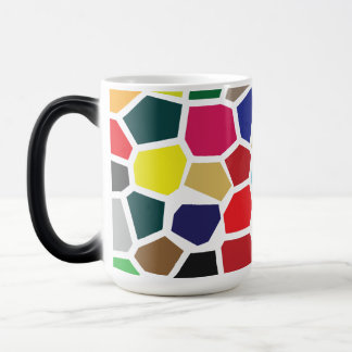 Abstracte meerkleurige glas-in-loodpatronen magische mok