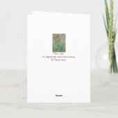 abstracte meerkleurige groenvormende dame retro kaart (Achterkant)