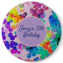 Abstracte meerkleurige Happy Birthday Bokeh