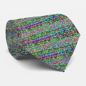 Abstracte meerkleurige horizontale gestippelde ban stropdas (Opgerold)