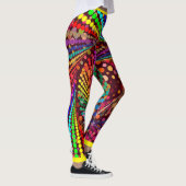 Abstracte meerkleurige met gele Leggings (Rechts)