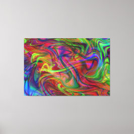 abstracte meerkleurige rook canvas afdruk