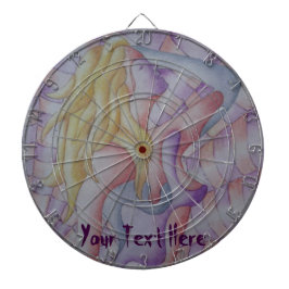 abstracte meerkleurige roze pooiemdame retro dartbord