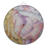 abstracte meerkleurige roze pooiemdame retro dartbord (Voorkant)