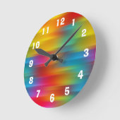 Abstracte meerkleurige strengen Acrylwandklok Ronde Klok (Hoek)