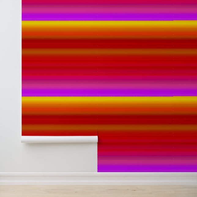 Abstracte meerkleurige strepen behang (Applicatie)