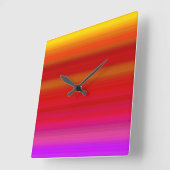 Abstracte meerkleurige strepen vierkante klok (Hoek)