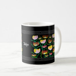 Abstracte Meerkleurige Tulpen Koffiemok
