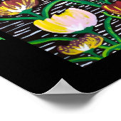 Abstracte meerkleurige tulpen poster (Hoek)