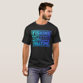 Abstracte Meervallen Kunstwerk T-shirt (Voorkant volledig)