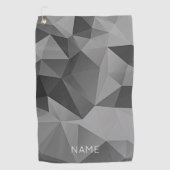 Abstracte meetbare zwarte meetkool golfhanddoek (Voorkant)