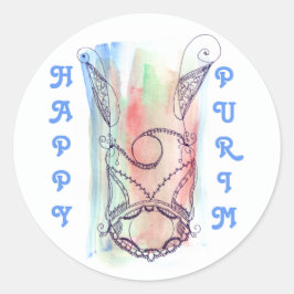 Abstracte Megillah Scroll Purim Ronde Sticker