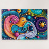 Abstracte Melkweg: Helder Ruimtepatroon Legpuzzel (Horizontaal)