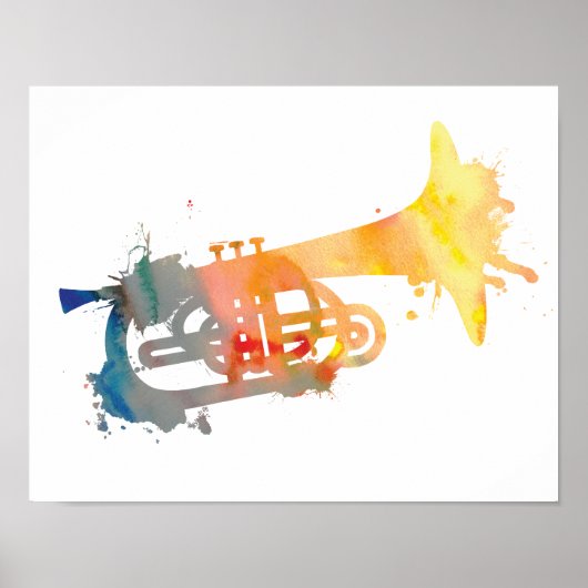 Abstracte Mellophone Poster (Voorkant)