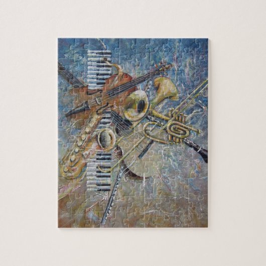 Abstracte melodiepuzzel legpuzzel (Verticaal)