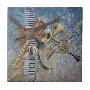 Abstracte melodietegel tegeltje